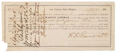 Lot #6119 Pat Garrett Document Signed - Part of