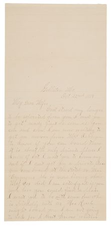 Lot #6139 Frank James Autograph Letter Signed to