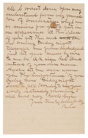 Lot #6137 Frank James Autograph Letter Signed to His Wife, from Jail (