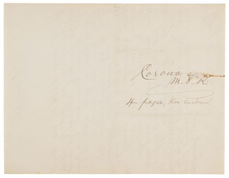 Lot #6159 Jim Younger Autograph Poem Signed from Prison: 