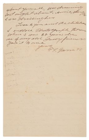 Lot #6117 Pat Garrett Autograph Letter Signed to His Wife on the Texas Horse-Trade: 