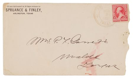 Lot #6117 Pat Garrett Autograph Letter Signed to His Wife on the Texas Horse-Trade: 