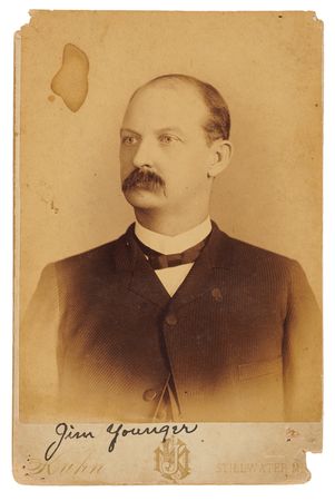 Lot #6154 Jim and Bob Younger (2) Cabinet Photographs, with a Jim Younger Signature - Image 2