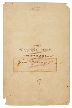 Lot #6154 Jim and Bob Younger (2) Cabinet Photographs, with a Jim Younger Signature - Image 3