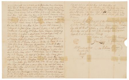 Lot #6014 William Wilson Autograph Letter Signed on an Overland Journey with the American Fur Company and Trade with the Indians, with Wagon Train Sketch - Image 2