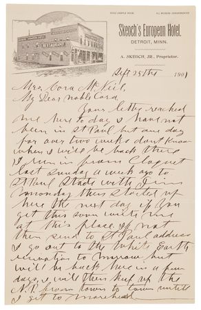 Lot #6157 Cole Younger Autograph Letter Signed,