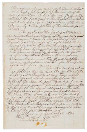 Lot #6113 Wyatt and Virgil Earp Archive: Signed Leasing Contract and Autograph Bill to the City of Tombstone - Image 2