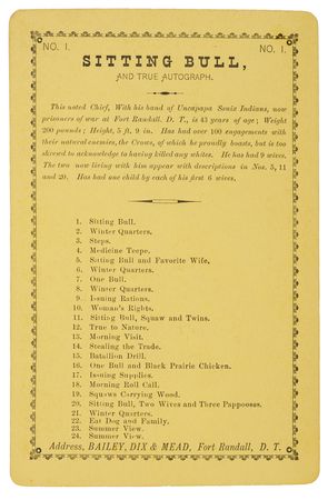 Lot #6055 Sitting Bull Cabinet Photograph by Bailey, Dix & Mead - Image 2