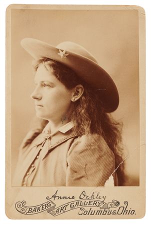 Lot #6177 Annie Oakley Cabinet Photograph by