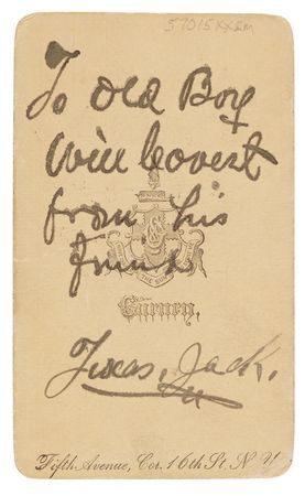 Lot #6179 Texas Jack Omohundro Signed Carte-de-Visite Photograph - Image 3
