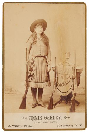 Lot #6176 Annie Oakley Cabinet Photograph by J.