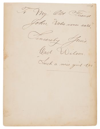 Lot #6181 Cad Wilson Signed Photograph - Popular Klondike Dancehall Girl - Image 2