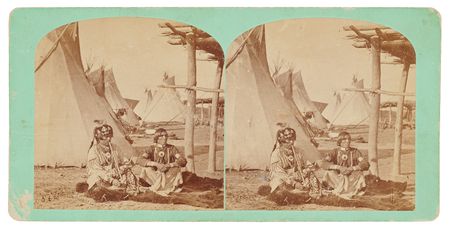 Lot #6073 Omaha Indians (2) Stereoview Photographs - Image 2