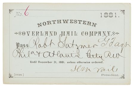 Lot #6022 Stagecoach: 1881 Northwestern Overland