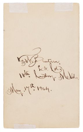 Lot #6039 Frederick W. Benteen Signed Civil War-Dated Carte-de-Visite Photograph - Image 3