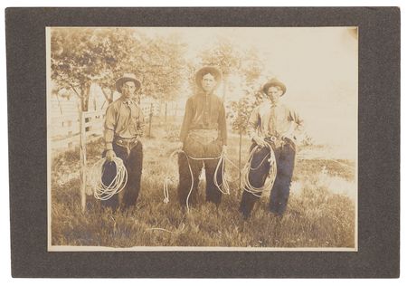 Lot #6104 Cowboy Trio Original Photograph