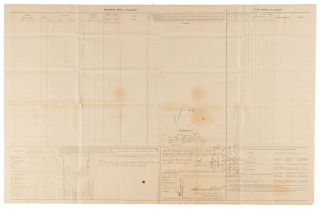 Lot #6043 Buffalo Soldiers: 24th Infantry Muster Roll (1874) - Comprised of Veterans of the U.S. Colored Troops and Freedmen - Image 2