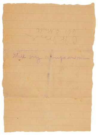 Lot #6146 Frank James Original Sketch, Sent to His Wife from Jail: 