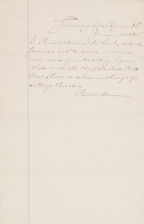 Lot #6161 Paul Blum Autograph Document Signed