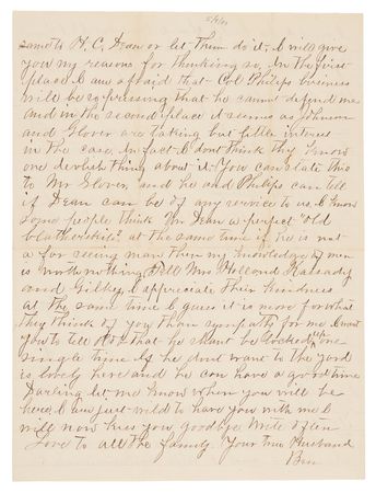 Lot #6135 Frank James Autograph Letter Signed from Gallatin Jail, Wary of His Defense - “I don’t think they know one devilish thing about it” (May 9, 1883) - Image 4