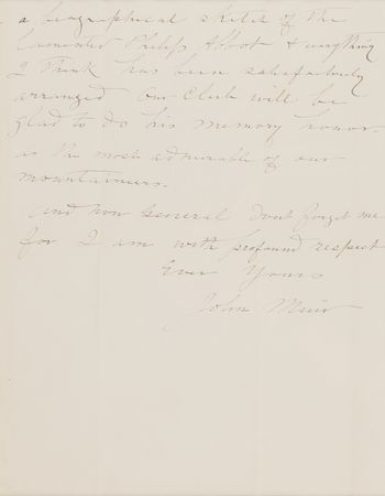 Lot #6024 John Muir Autograph Letter Signed: 