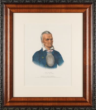 Lot #6048 Red Jacket Hand-Colored Lithograph by E.