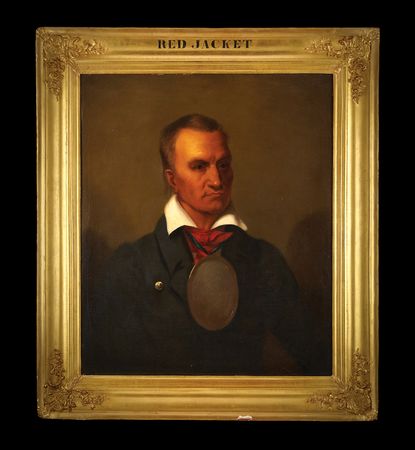 Lot #6049 Red Jacket Original 19th-Century Oil