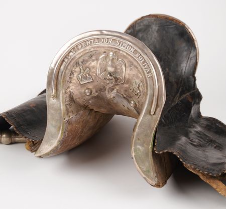 Lot #6095 Simon Bolivar 1825 Silver-Mounted Horse Saddle, Bridle, and Trunk - A Finely Detailed Presentation to 