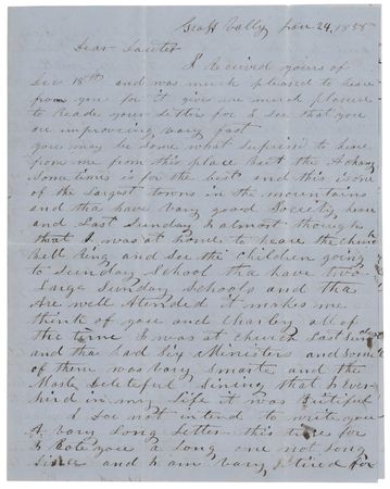 Lot #6017 Gold Rush: P. J. Norton Collection of (21) Handwritten Letters on Mining Life in California, 1851-1863 - Image 2