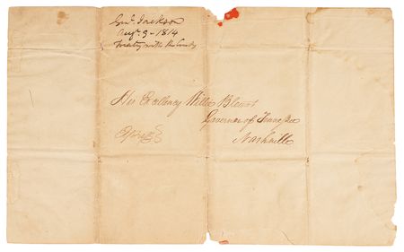 Lot #6005 Andrew Jackson Letter Signed on the 1814 Treaty of Fort Jackson - The Creek Nation Cedes 23 Million Acres in Land - Image 4