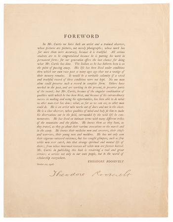 Lot #6010 Theodore Roosevelt Presidentially Signed