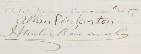 Lot #6124 Allan Pinkerton Signed Publishing Contract for His Book, Claude Melnotte as a Detective, and Other Stories - Image 2