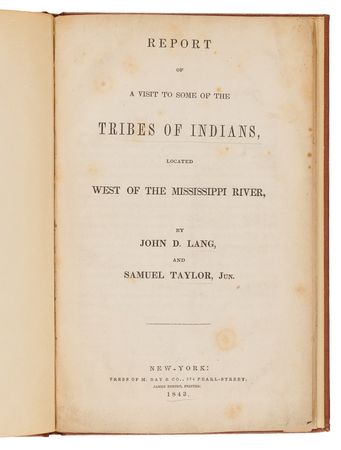 Lot #6065 Indian Removal: Report of a Visit to Some of the Tribes of Indians, Located West of the Mississippi River (1843) - Image 2