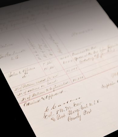 Lot #6040 Kit Carson Document Signed as Commander