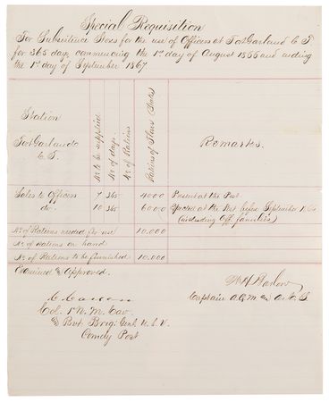 Lot #6040 Kit Carson Document Signed as Commander of Fort Garland in Colorado Territory (1866) - Image 2