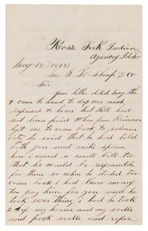 Lot #6064 Ross Fork Indian Agency (Fort Hall