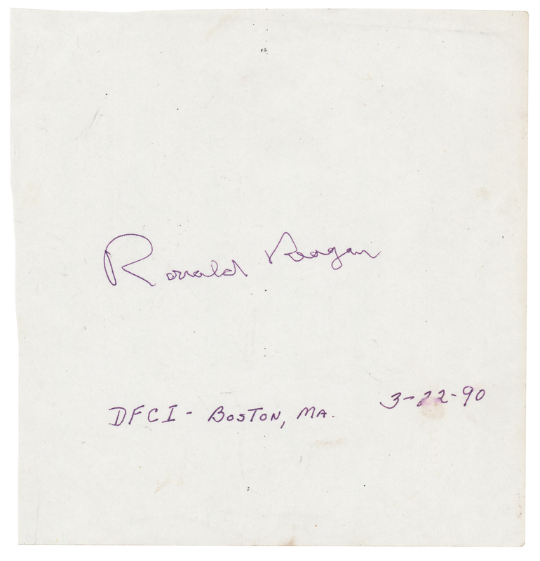 Lot 187 Ronald Reagan Signature