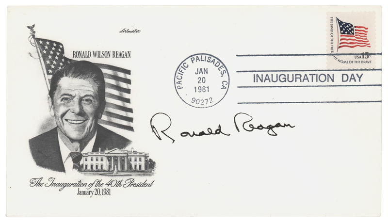 Lot 183 Ronald Reagan Signed 'Inauguration Day' Cover