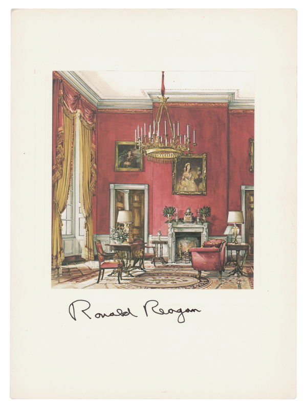 Lot 185 Ronald Reagan Signed White House Christmas Card (1982)