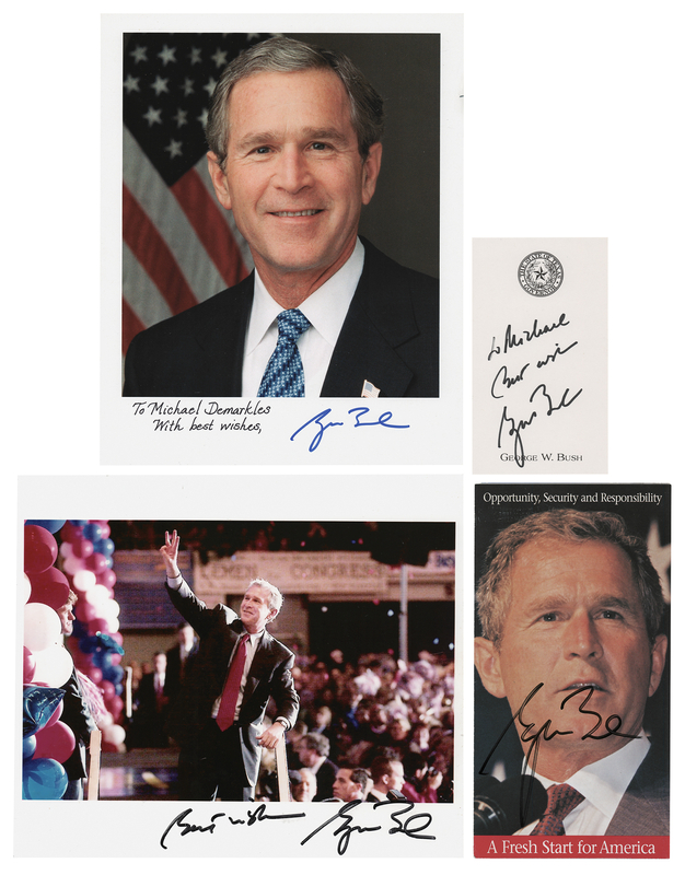 Lot 193 George W. Bush (4) Signed Items