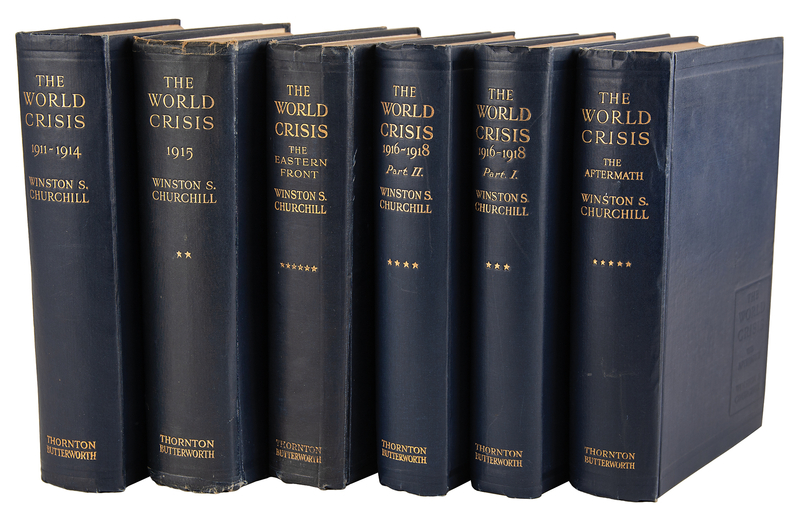 Lot 5 Winston Churchill: First Edition Set of His Magnum Opus, The World Crisis (6 Volumes)