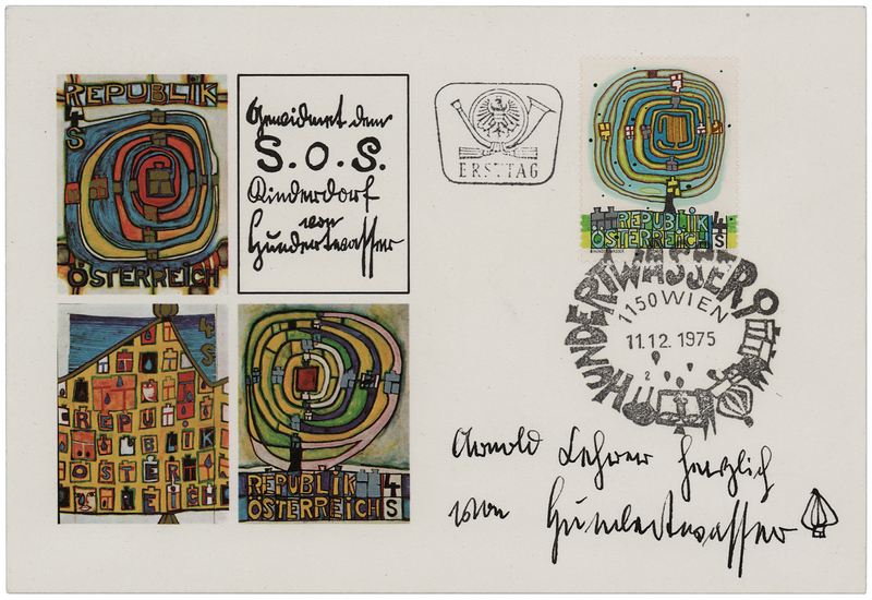 Lot 345 Friedensreich Hundertwasser Signed First Day Cover