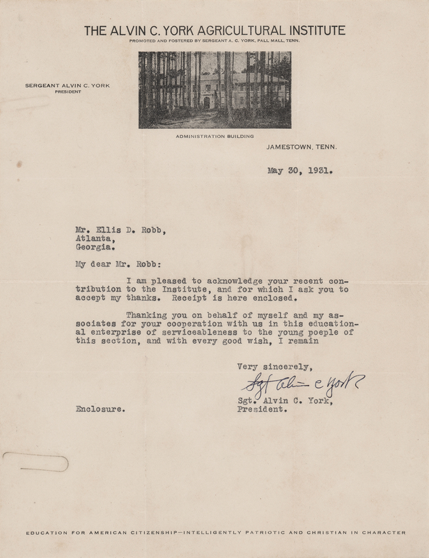 Lot 269 Sgt. Alvin C. York Typed Letter Signed