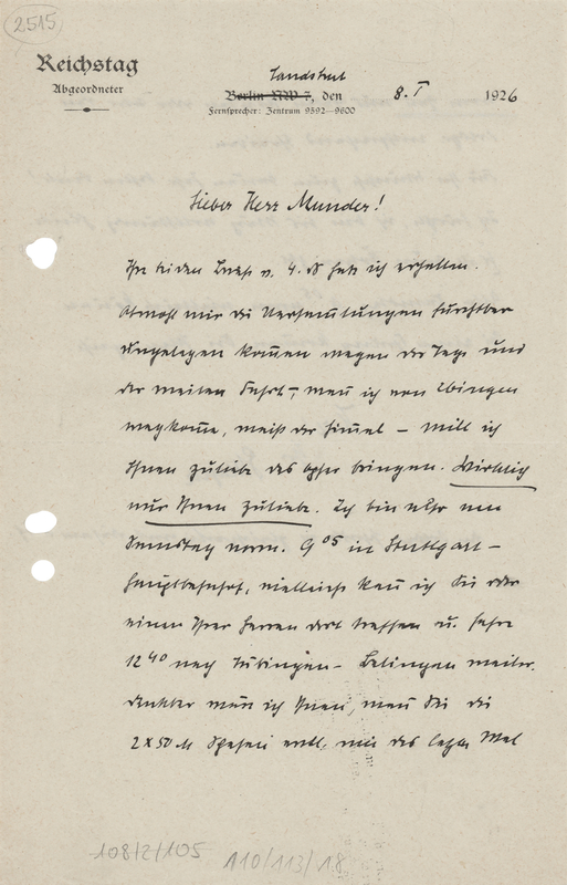 Lot 17 Gregor Strasser Autograph Letter Signed