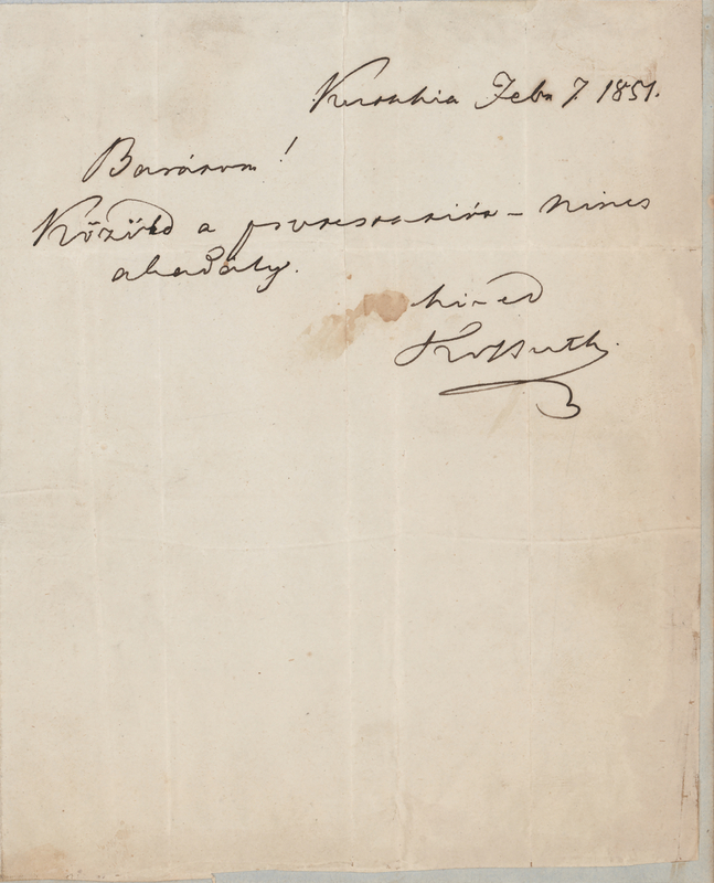 Lot 209 Lajos Kossuth Autograph Letter Signed
