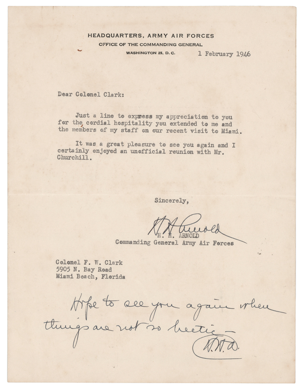 Lot 47 Hap Arnold Typed Letter Signed - 