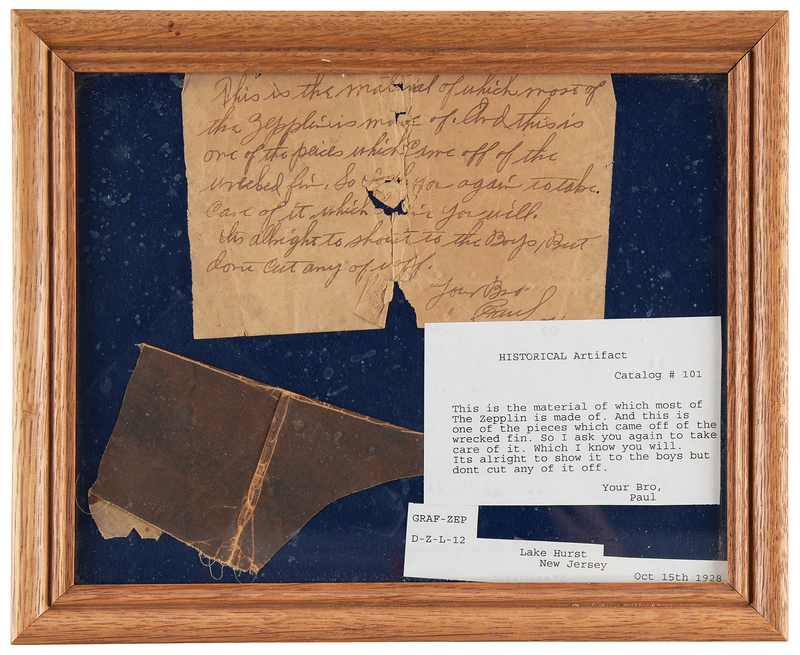 Lot 276 Graf Zeppelin Tail Fin Fabric Relic