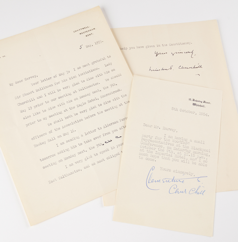 Lot 10 Winston Churchill Typed Letter Signed: 