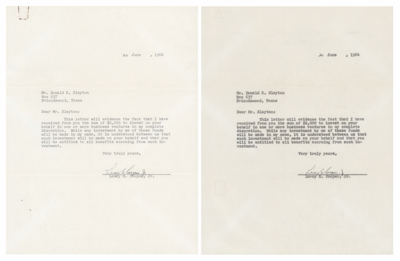 Lot 298 Gordon Cooper (2) Typed Letters Signed to Deke Slayton