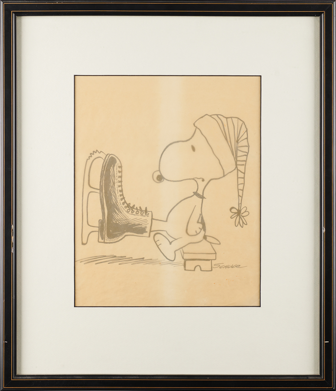 Lot 360 Charles Schulz Signed Sketch of Snoopy